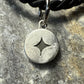 Classic Spectrolite Circle Pendant on Rope Necklace